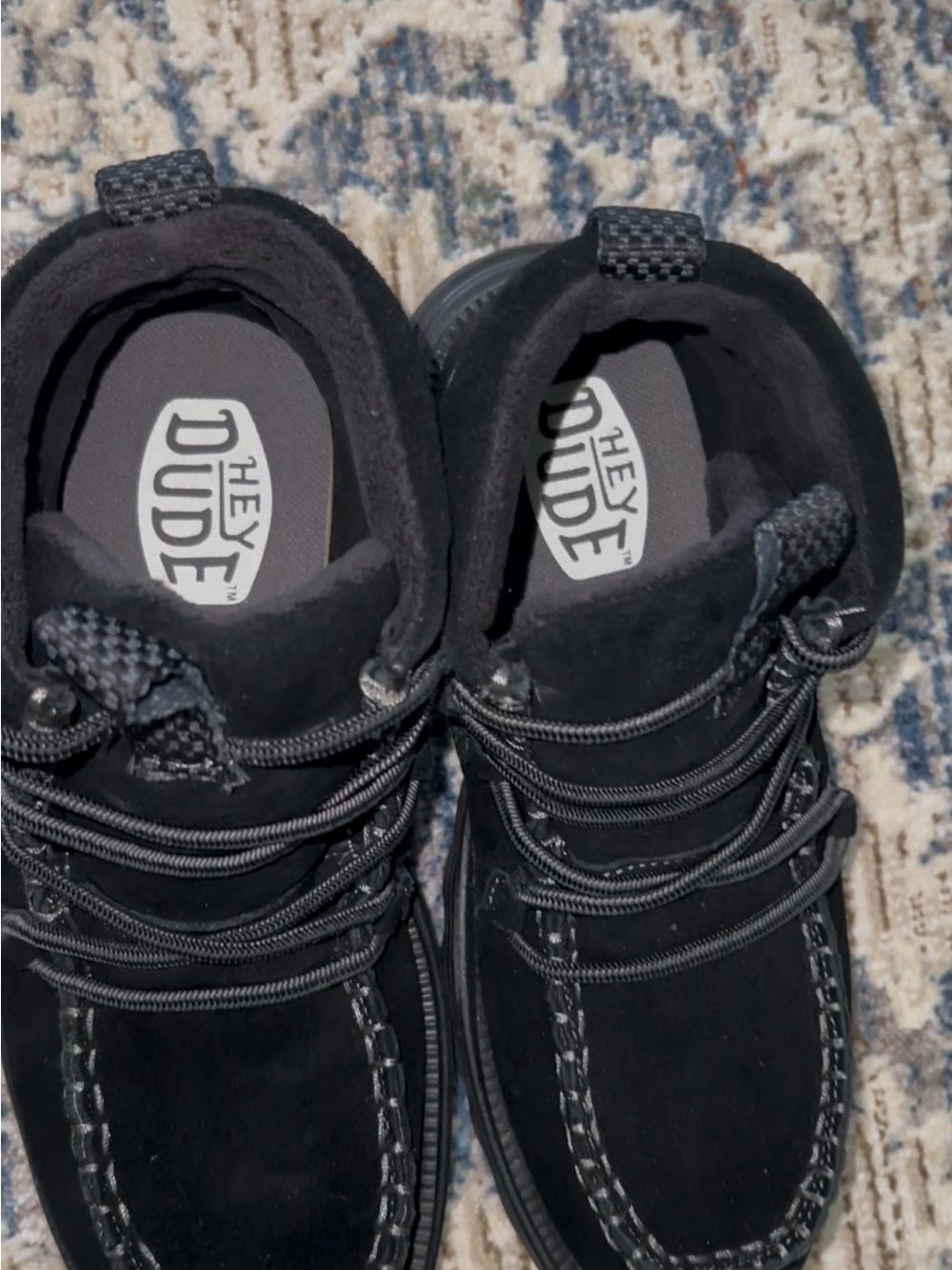 Hey Dude Men’s Black Chukka Boots – Suede Lace-Up